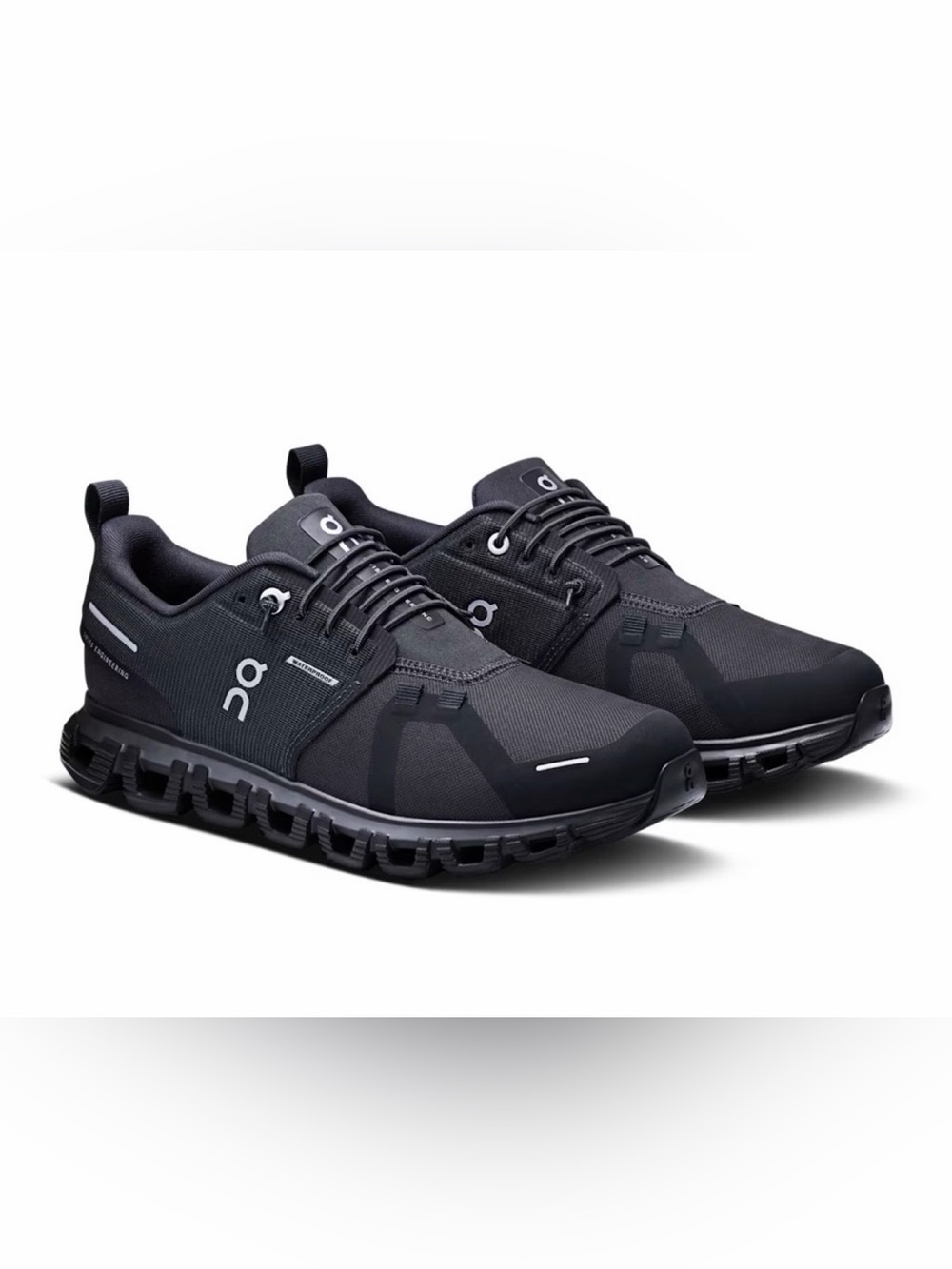 On Running Cloud 5 Waterproof Black/Black Women's Size 6.5